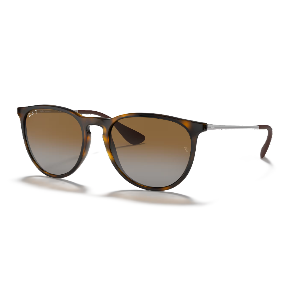 Ray-Ban Erika Polarized Sunglasses – Tortoise Frame with Brown Gradient Lens