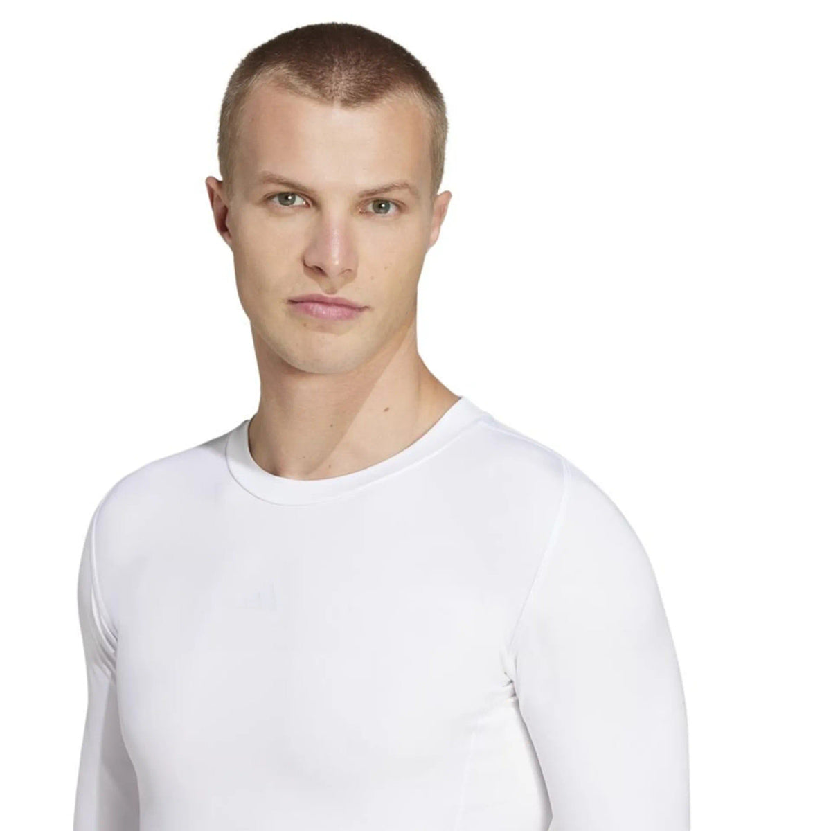 Adidas Men's Long Sleeve Compression Performance Shirt - White