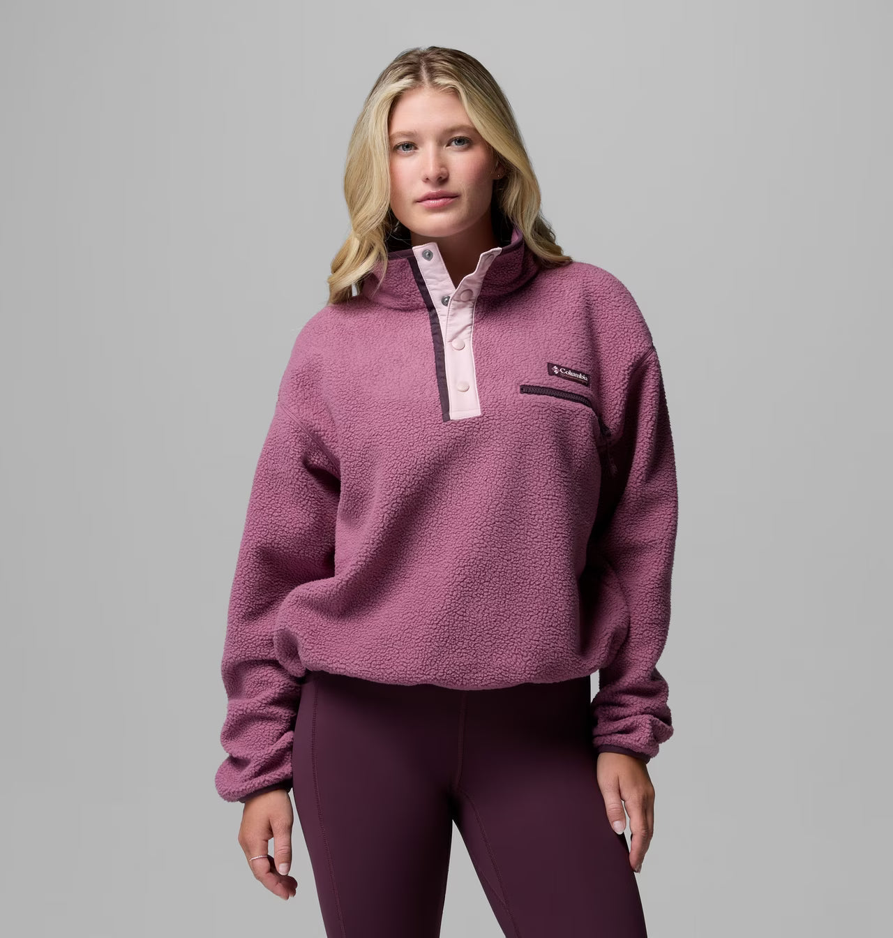 Columbia Women's Helvetia II Cropped Half Snap Fleece Pullover