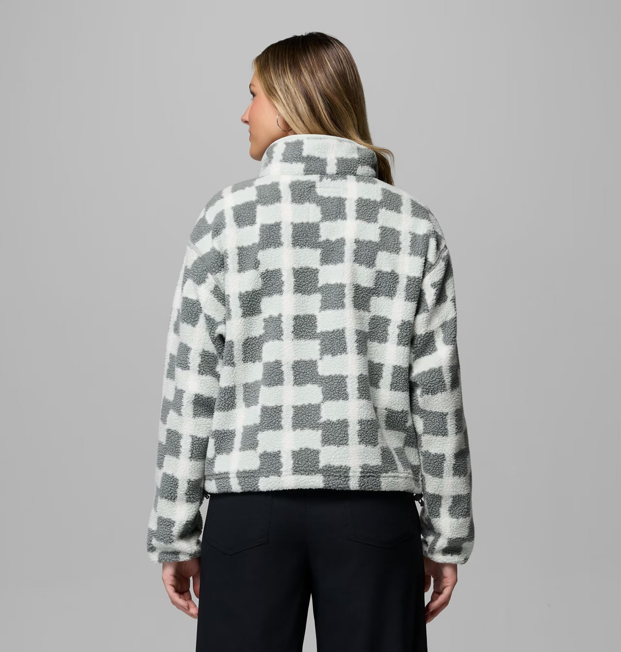 Columbia Women's Helvetia II Printed Cropped Half Snap Fleece Pullover