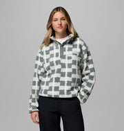 Columbia Women's Helvetia II Printed Cropped Half Snap Fleece Pullover