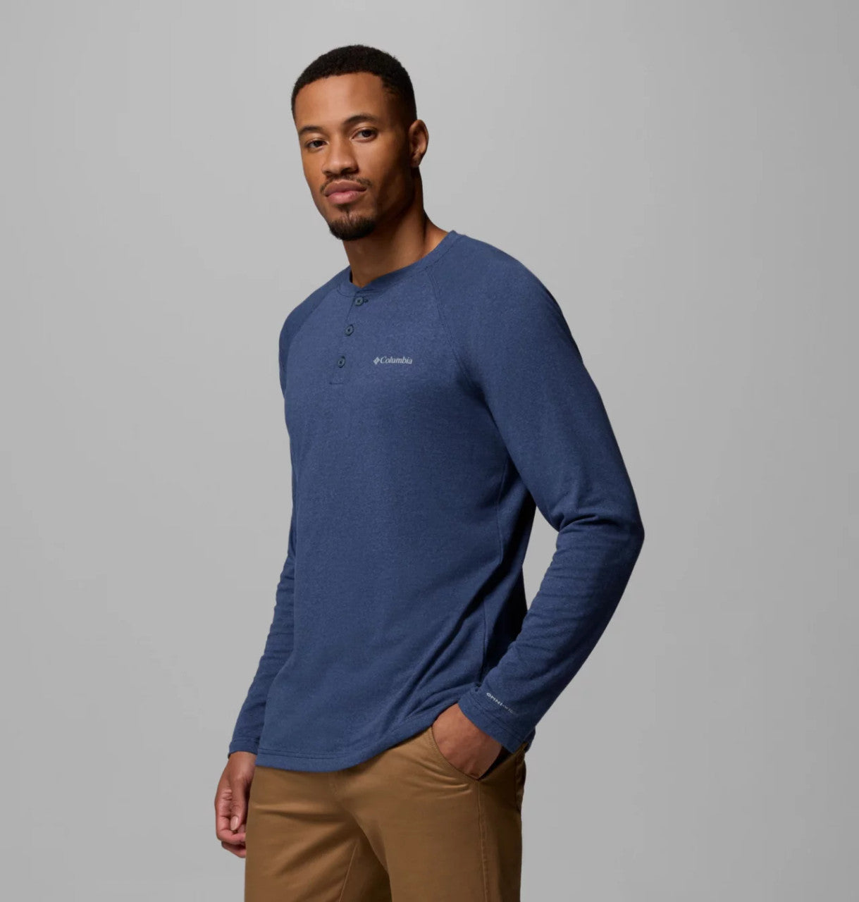 Columbia Men's Thistletown Hills Raglan Henley - Dark Mountain Heather