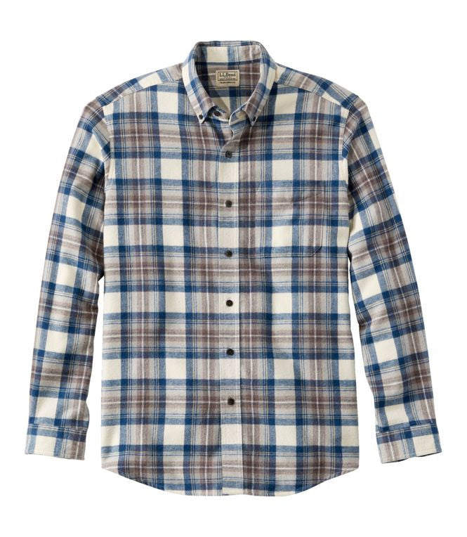 L.L. Bean Men's Scotch Plaid Flannel Shirt - Indigo Tartan