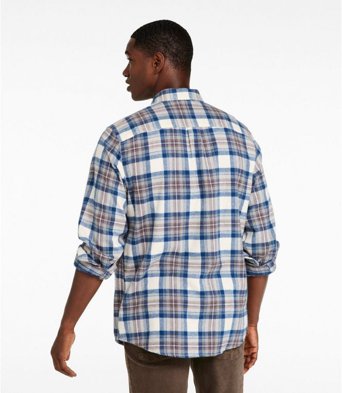 L.L. Bean Men's Scotch Plaid Flannel Shirt - Indigo Tartan