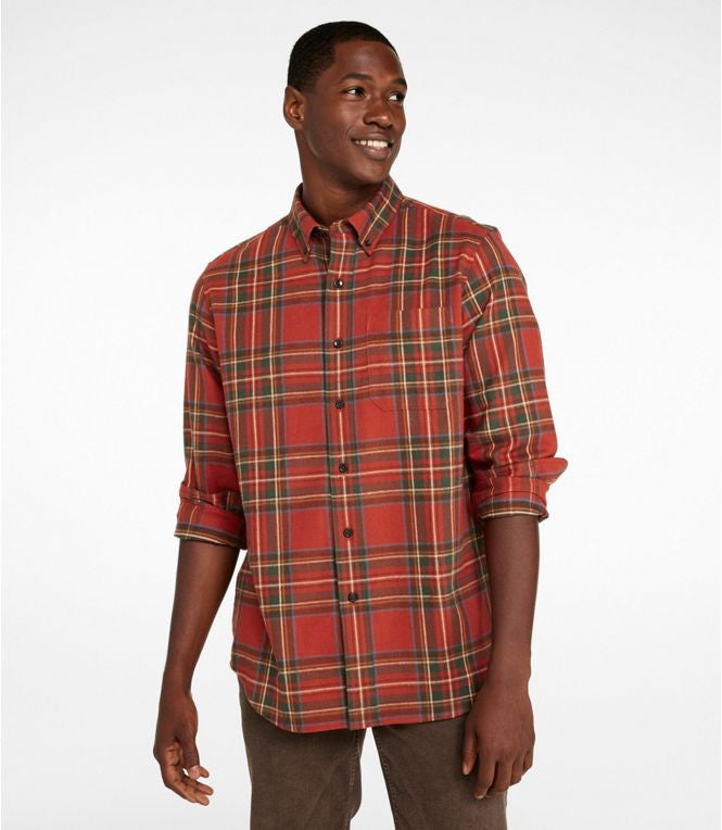 L.L. Bean Men's Scotch Plaid Flannel Shirt - Antique Royal Stewart