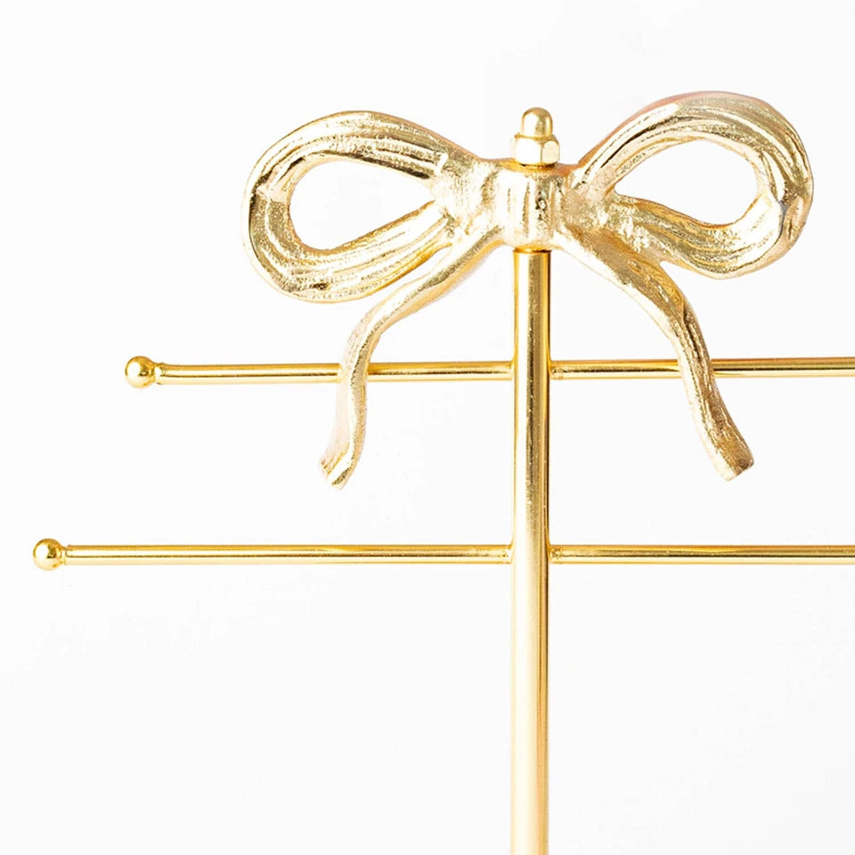 8 Oak Lane Gold Bow Jewelry Holder