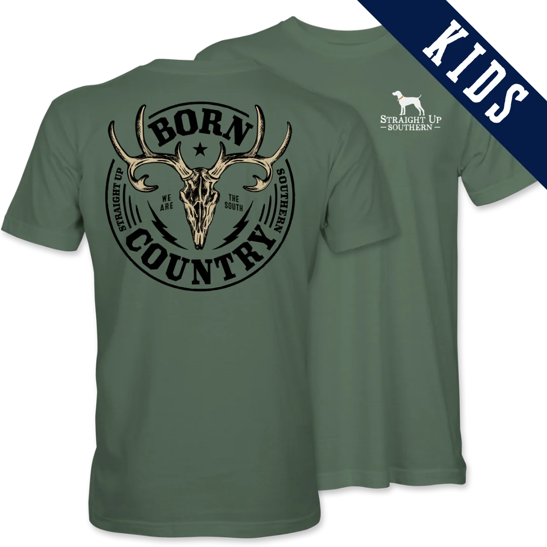 Straight Up Southern Youth Born Country Tee