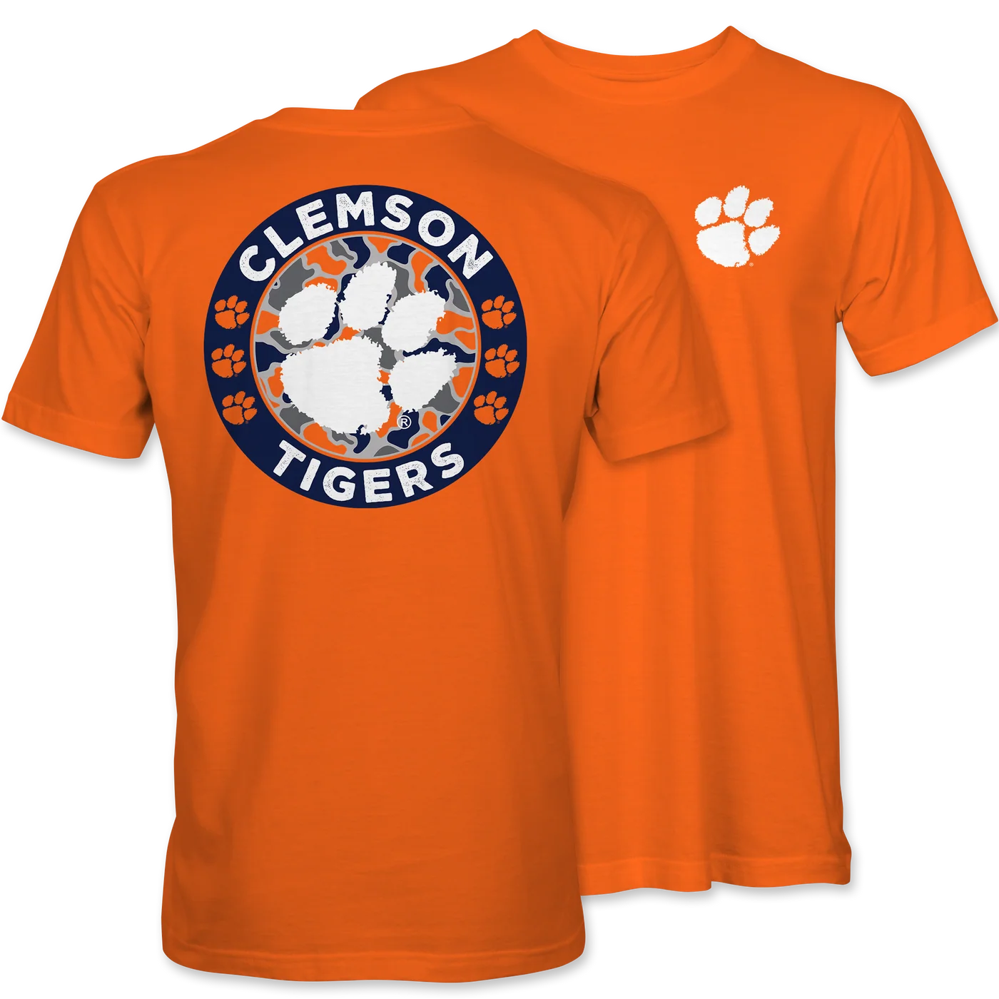 Palmetto Shirt Co. Clemson Circle Duck Camo Tee - Orange