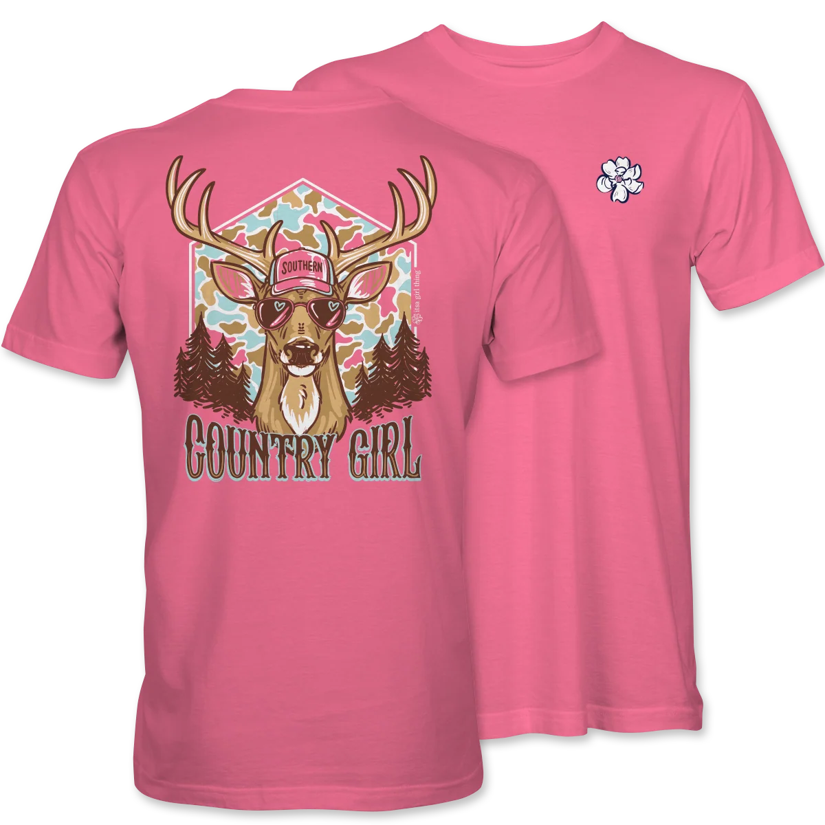 Itsa Girl Thing Women's Southern Girl Deer Tee