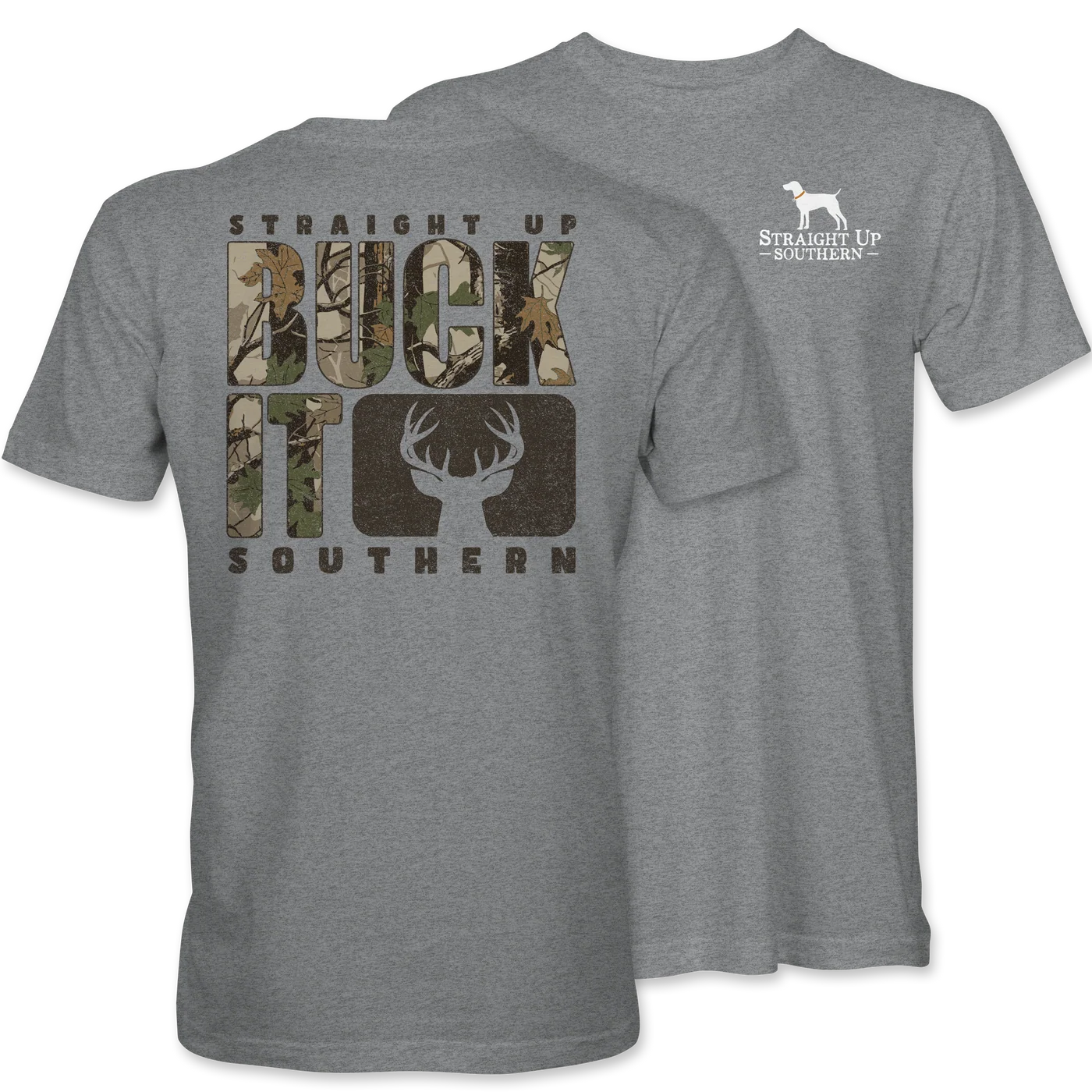 Straight Up Southern Men's Buck It Camo Tee