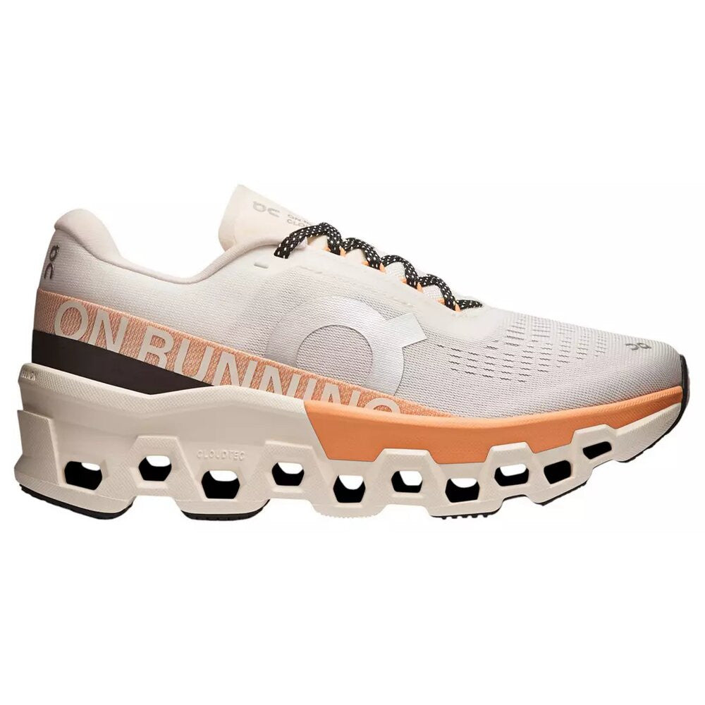 On Women's Cloudmonster 2 - White/Tangerine