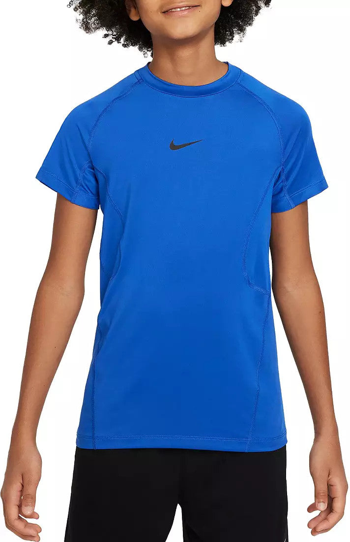 Nike Pro Big Kids Dri-FIT Short Sleeve Top - Royal/Black