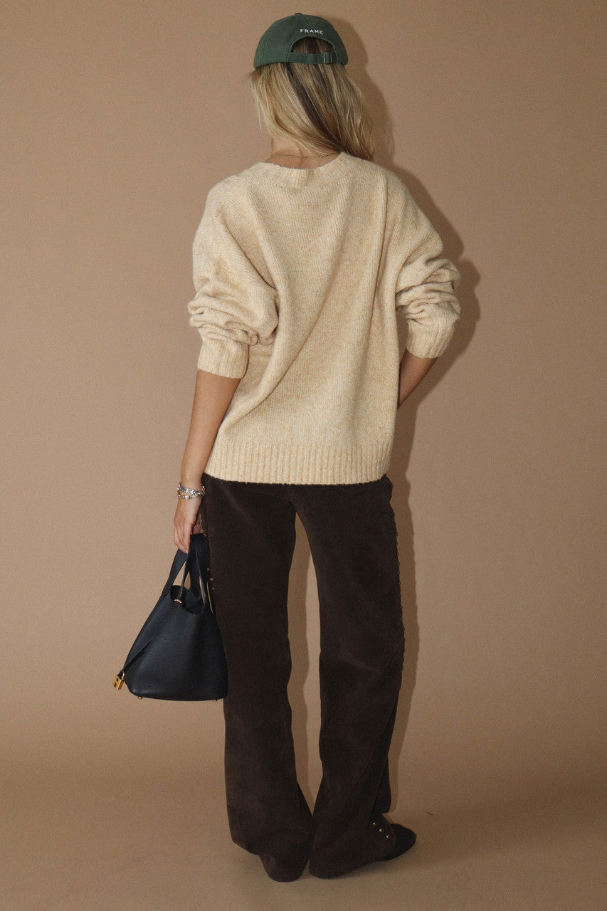Bailey Rose Women's Embroidered Duck Knit Sweater - Butter