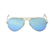 Ray-Ban Aviator Sunglasses — 58 mm Gold/Blue Flash Polarized Lenses