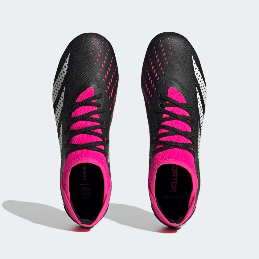 Adidas Predator Accuracy .3 Firm Ground Soccer Cleats-Core Black / Cloud White / Team Shock Pink 2