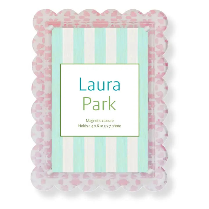 Laura Park Chintz Rose Scalloped Picture Frame