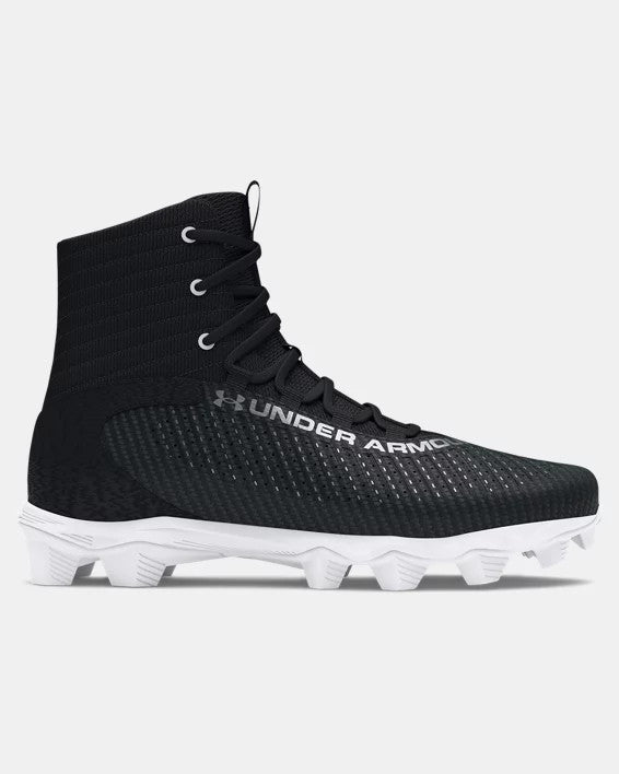 Under Armour Men's UA Highlight 2 RM Football Cleats - Black / White / Metallic Silver