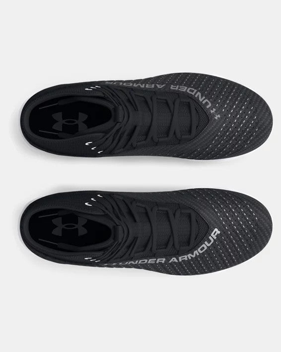 Under Armour Men's UA Highlight 2 RM Football Cleats - Black / White / Metallic Silver