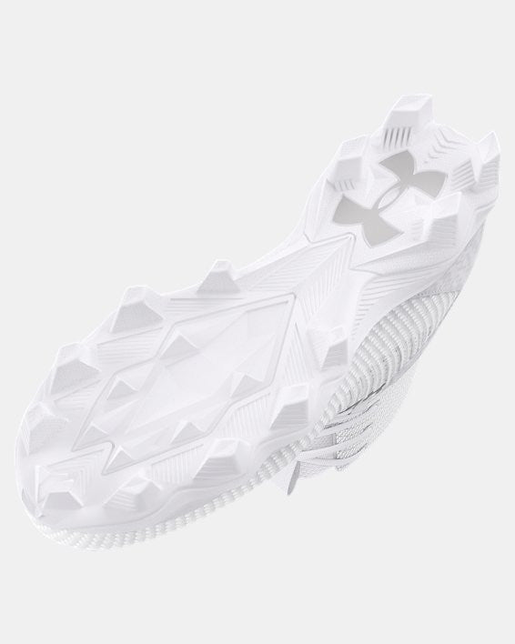 Under Armour Men's UA Highlight 2 RM Football Cleats - White / Metallic Silver