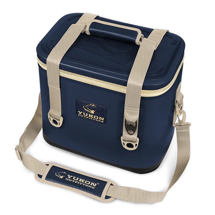Yukon Outfitters 30 Can Tech Cooler- Navy/Tan