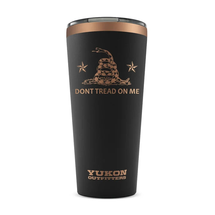 Yukon Outfitters 32oz Double Pint - Don't Tread on Me Black & Gold