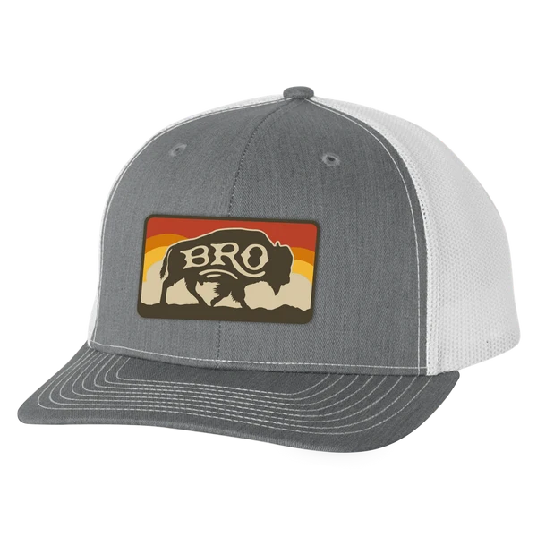 BRO Men's Sky Buffalo Patch Trucker Hat