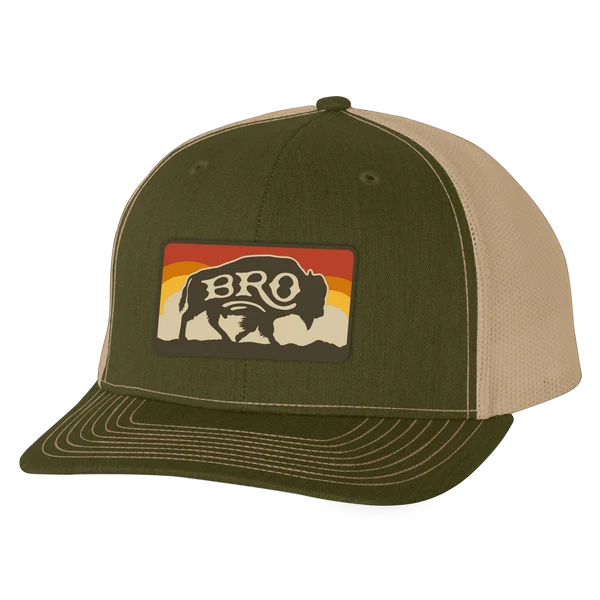 BRO Men's Sky Buffalo Patch Trucker Hat