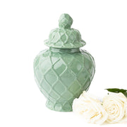 8 Oak Lane Green Textured Ginger Jar - Large
