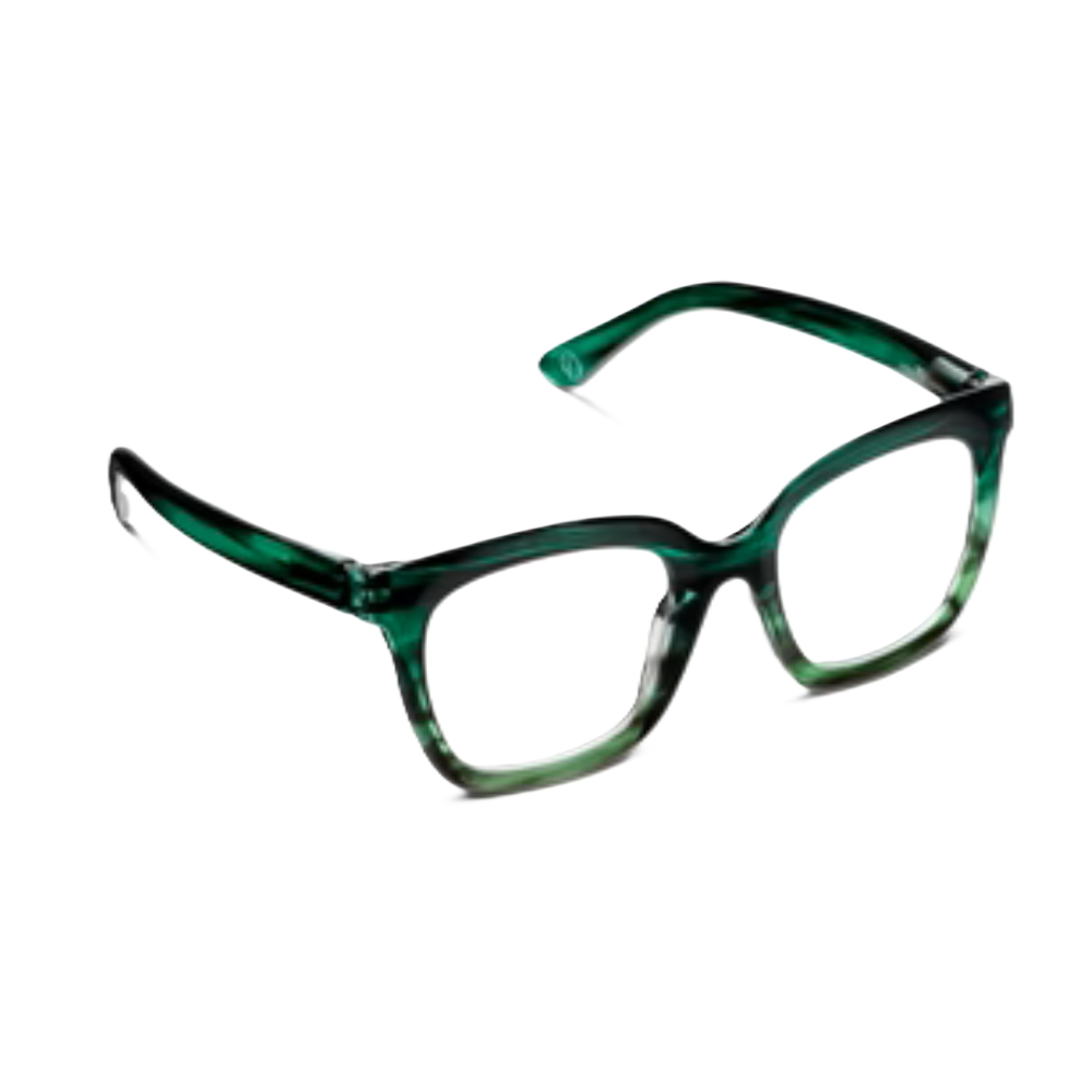 Peepers Cleo Emerald Ombre Horn Blue Light Blocking Reading Glasses
