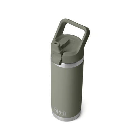 Yeti Rambler 18oz Bottle with Straw Cap - Pampa Green