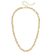 Canvas Krystal Twisted Rhinestone Necklace - Shiny Gold