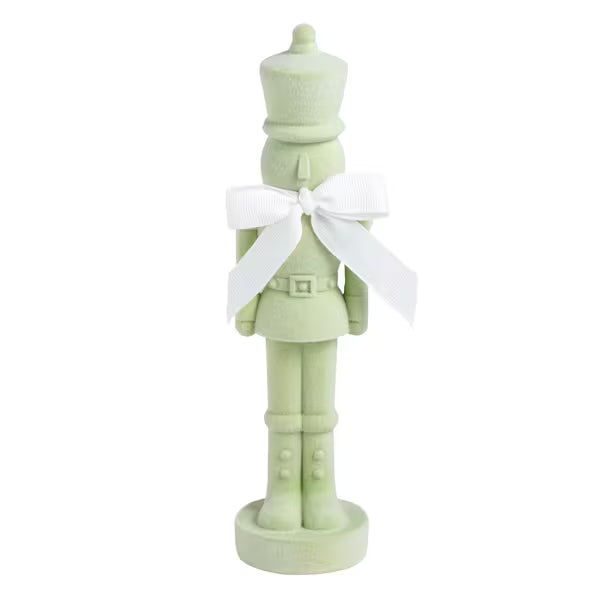 Mud Pie Green Flocked Nutcracker Sitter