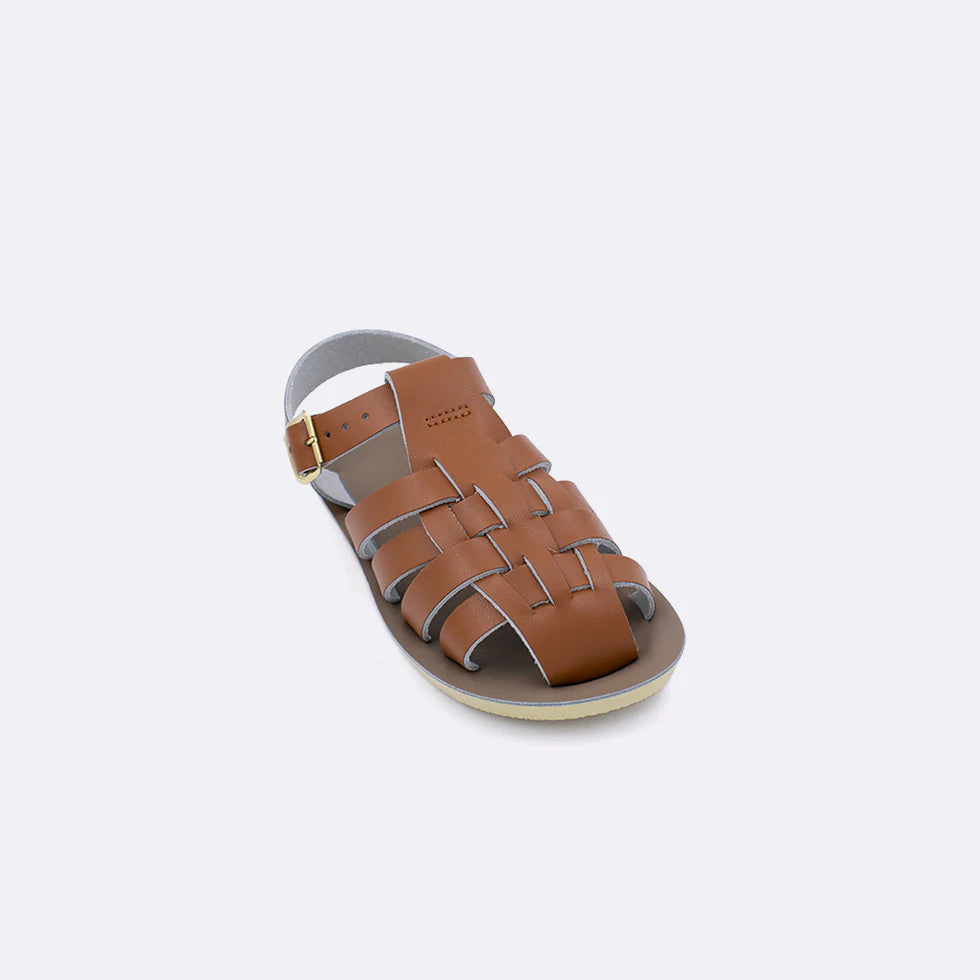 Sun‑San Sailor Baby Leather Sandals - Tan