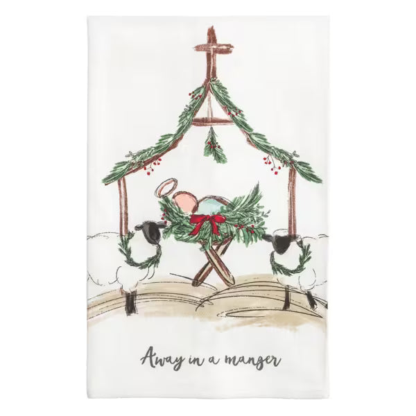 Mud Pie Nativity Poplin Hand Towel