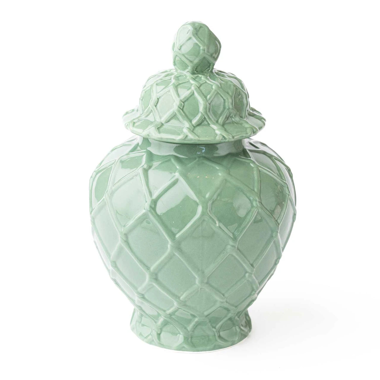8 Oak Lane Green Textured Ginger Jar - Large