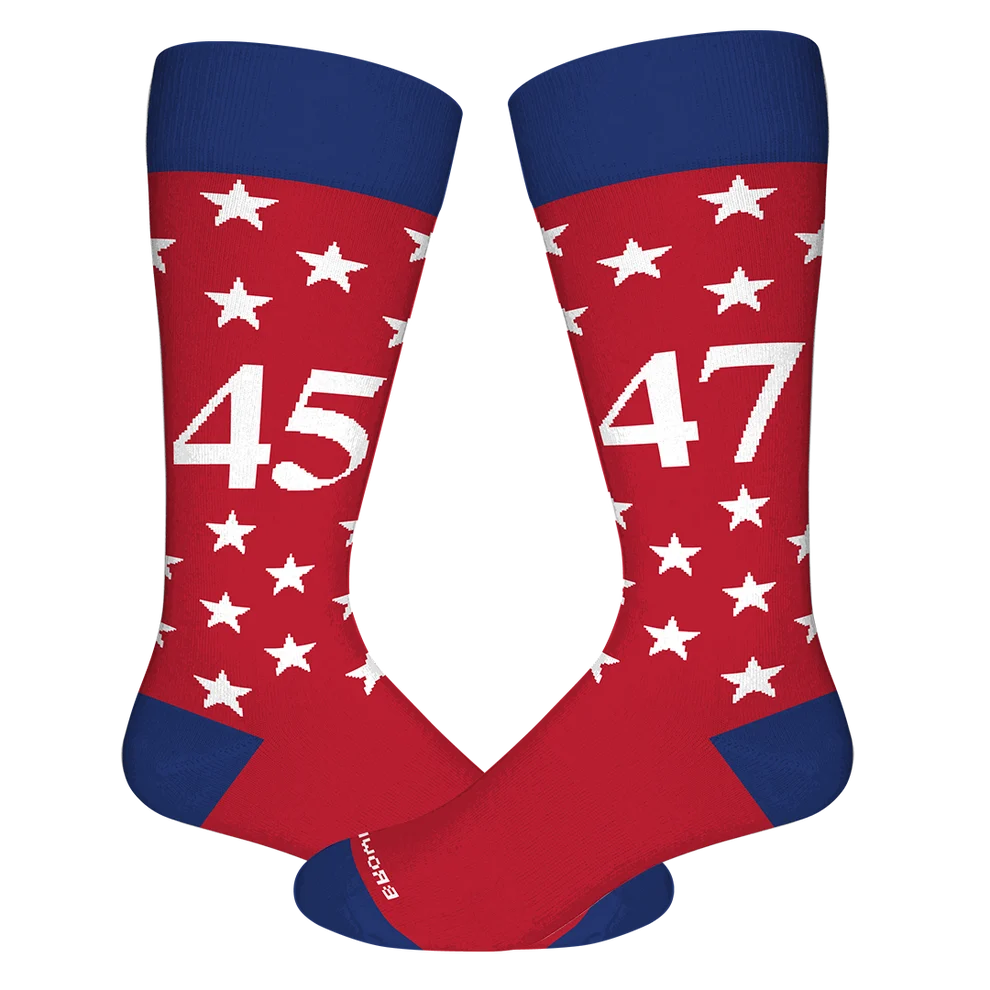 Brown Dog Socks Mr. President 45-47 Crew Socks