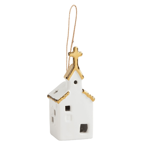 Mud Pie Medium Light-Up Church Ornament