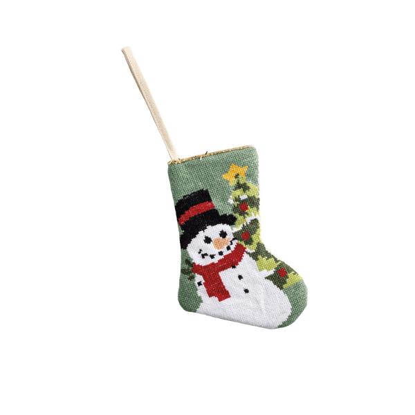 Mud Pie Snowman Needle Point Stocking Ornament