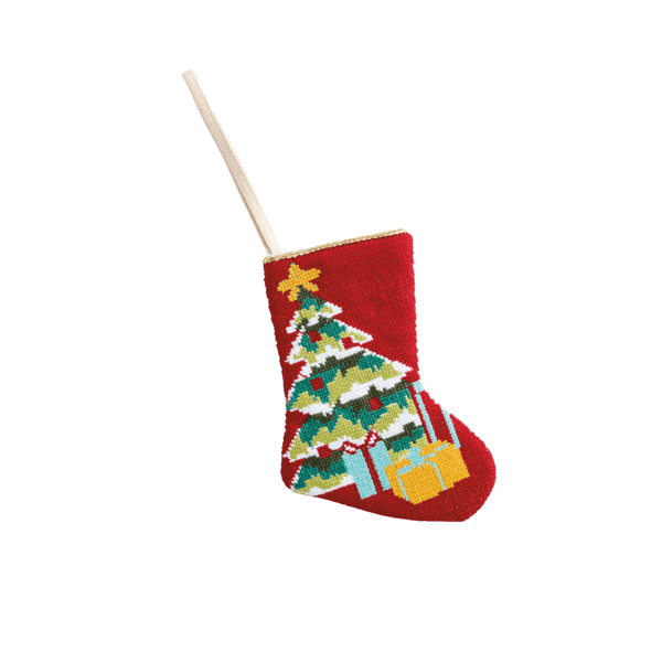 Mud Pie Tree Needlepoint Stocking Ornament