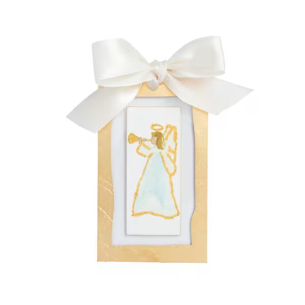 Mud Pie Gold Music Angel Ornament