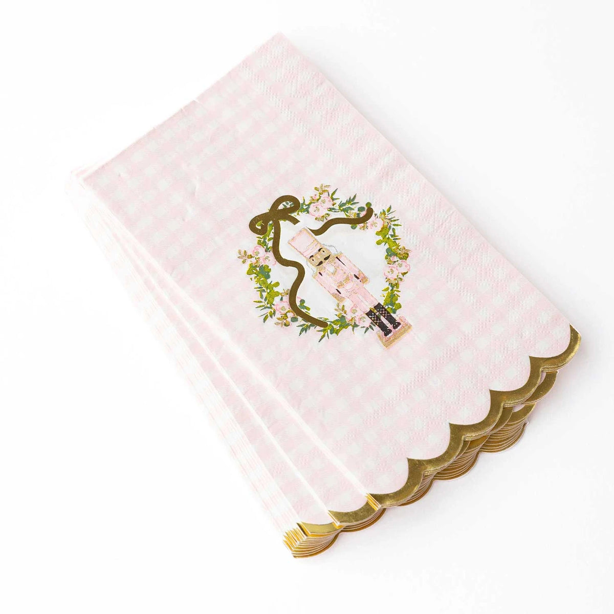 8 Oak Lane Sugarplum Gingham Paper Guest Towels - 16-Pack