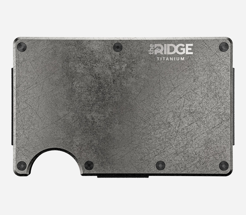 The Ridge Wallet Stonewashed Titanium - Money Clip