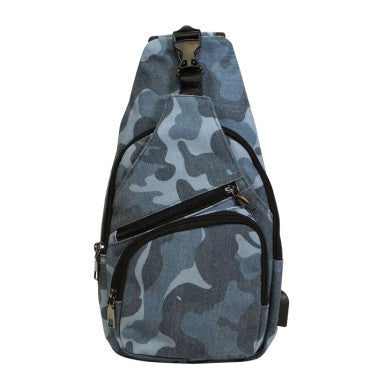 Calla NuPouch Large Anti-Theft Daypack - Vintage Blue Camo