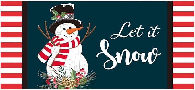 Evergreen Holly Snowman Sassafras Mat