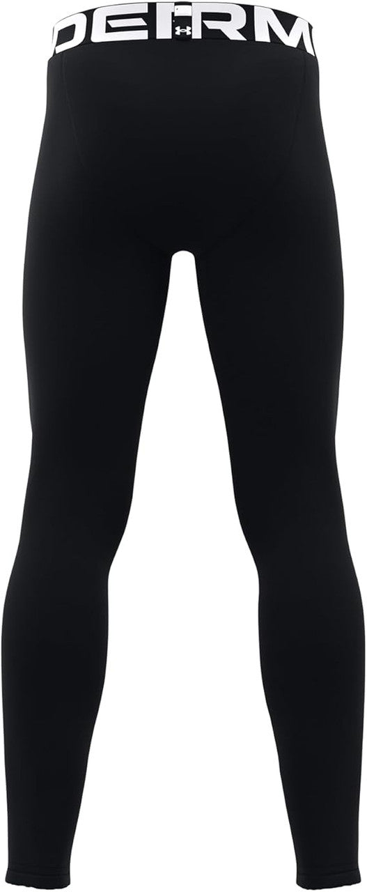 Under Armour Boys ColdGear Leggings - Black/White
