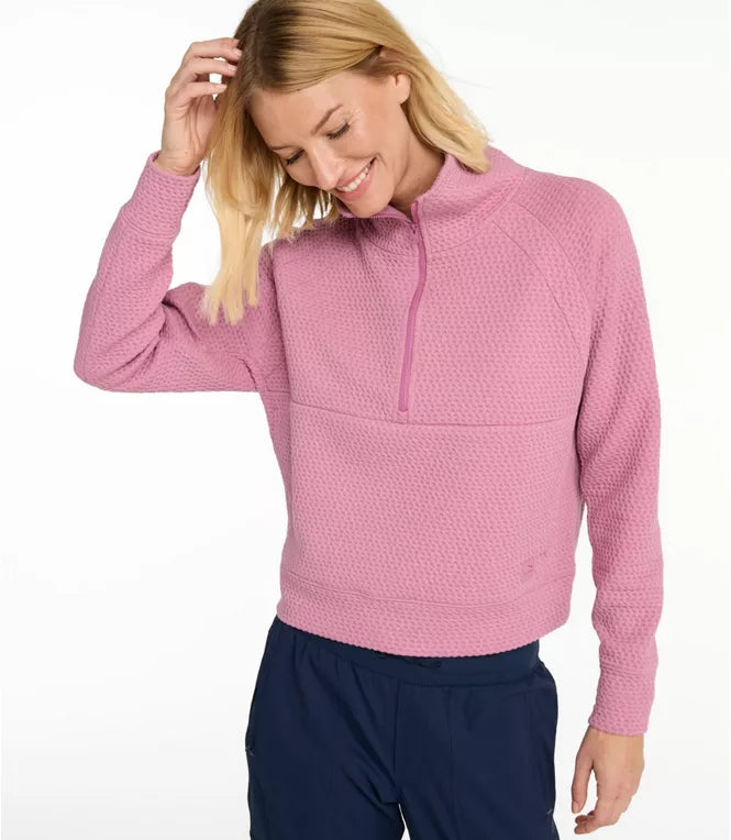 L.L. Bean Women's Ridgeknit Half-Zip Pullover