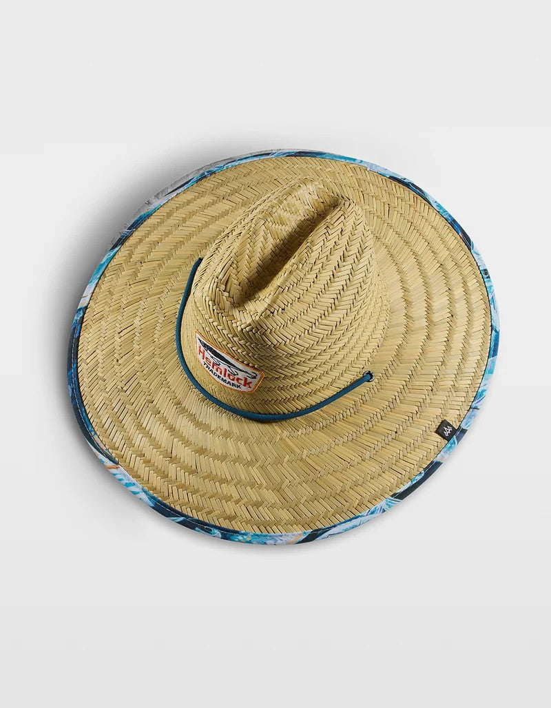 Hemlock Hat Co. Blue Fish Lifeguard Straw Hat