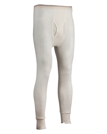 Indera Men's Traditional Waffle Pant Natural