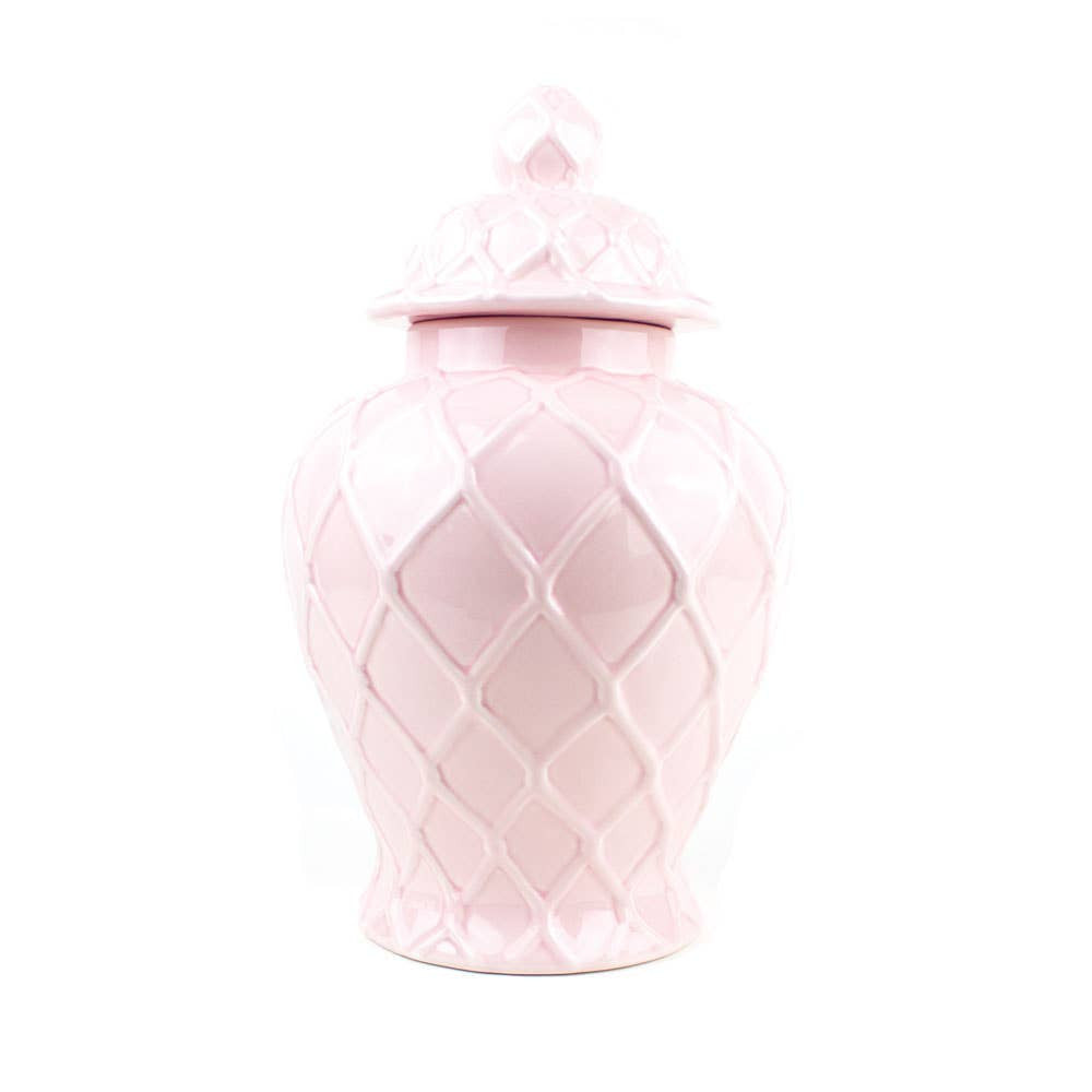8 Oak Lane Pink Extra Large Textured Ginger Jar