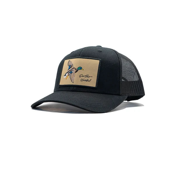 East Coast Waterfowl Vintage Mallard Patch Hat - Black